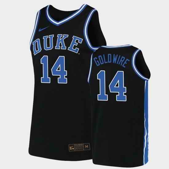 Men Duke Blue Devils Jordan Goldwire Replica Black College Basketball Jersey